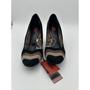 MISSONI for TARGET SHOES HEELS PUMPS NEW~NO BOX~SUEDE "BARK" ZIGZAG SIZE 11 Fall